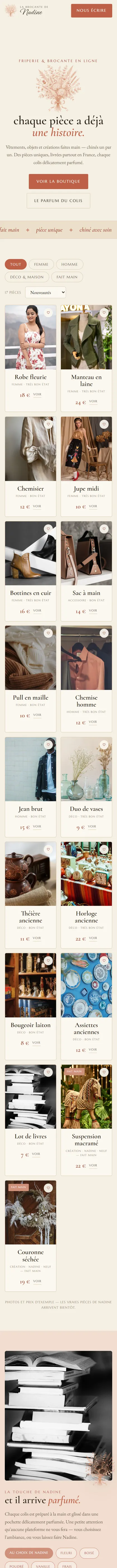 La Brocante de Nadine sur un téléphone