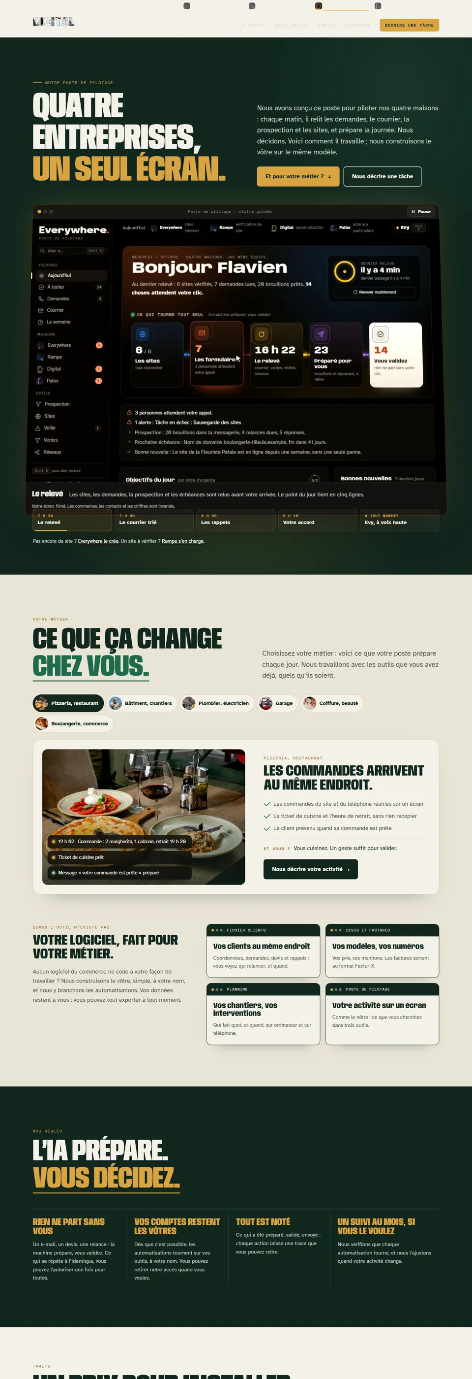 Le site Digital sur un ordinateur